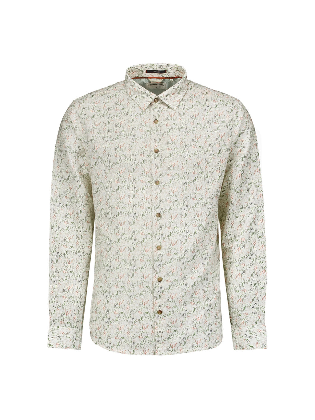 NO EXCESS ALL OVER PRINTED LINEN BLEND L/S SHIRT 23430279