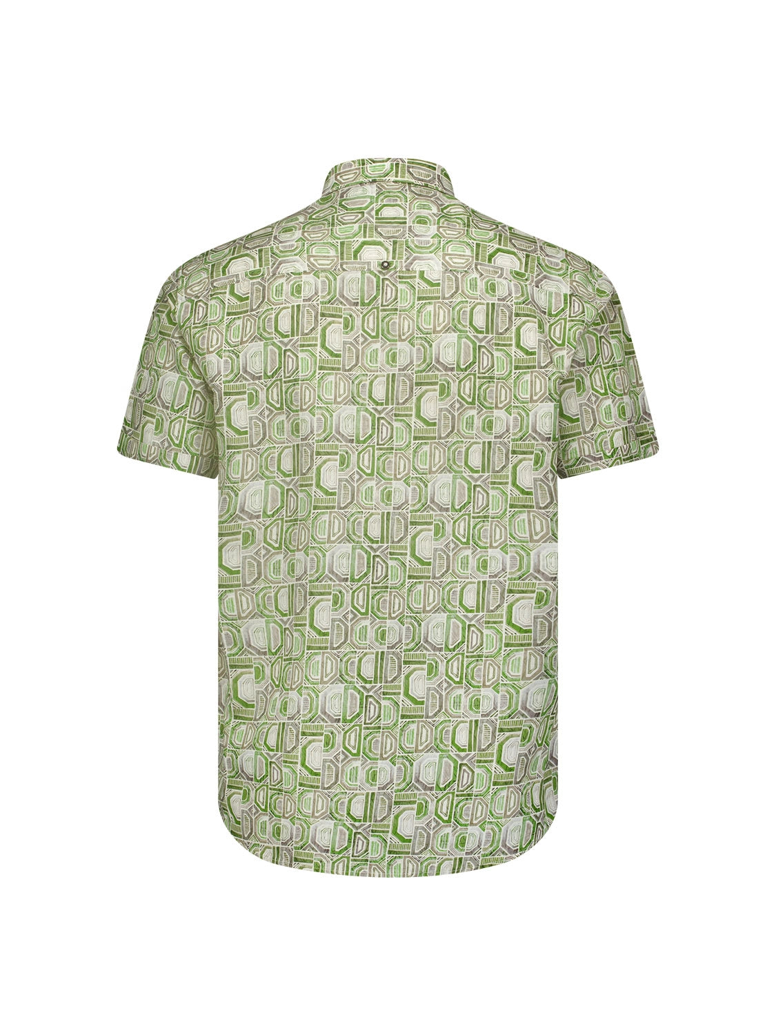 NO EXCESS ALL OVER PRINT LINEN BLEND S/S SHIRT 23440307