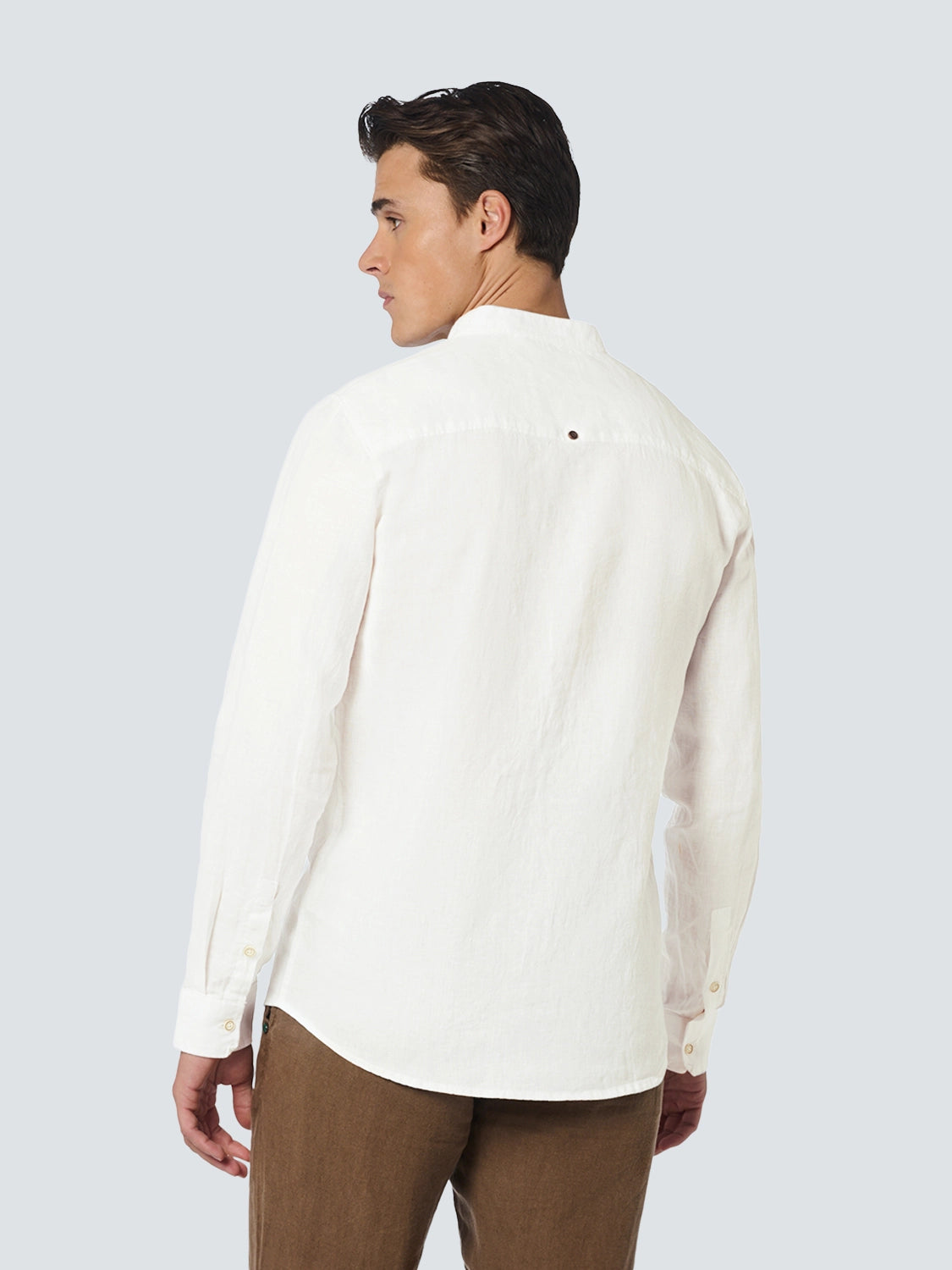 NO EXCESS PURE LINEN GRANDAD COLLAR L/S SHIRT 23470214SN