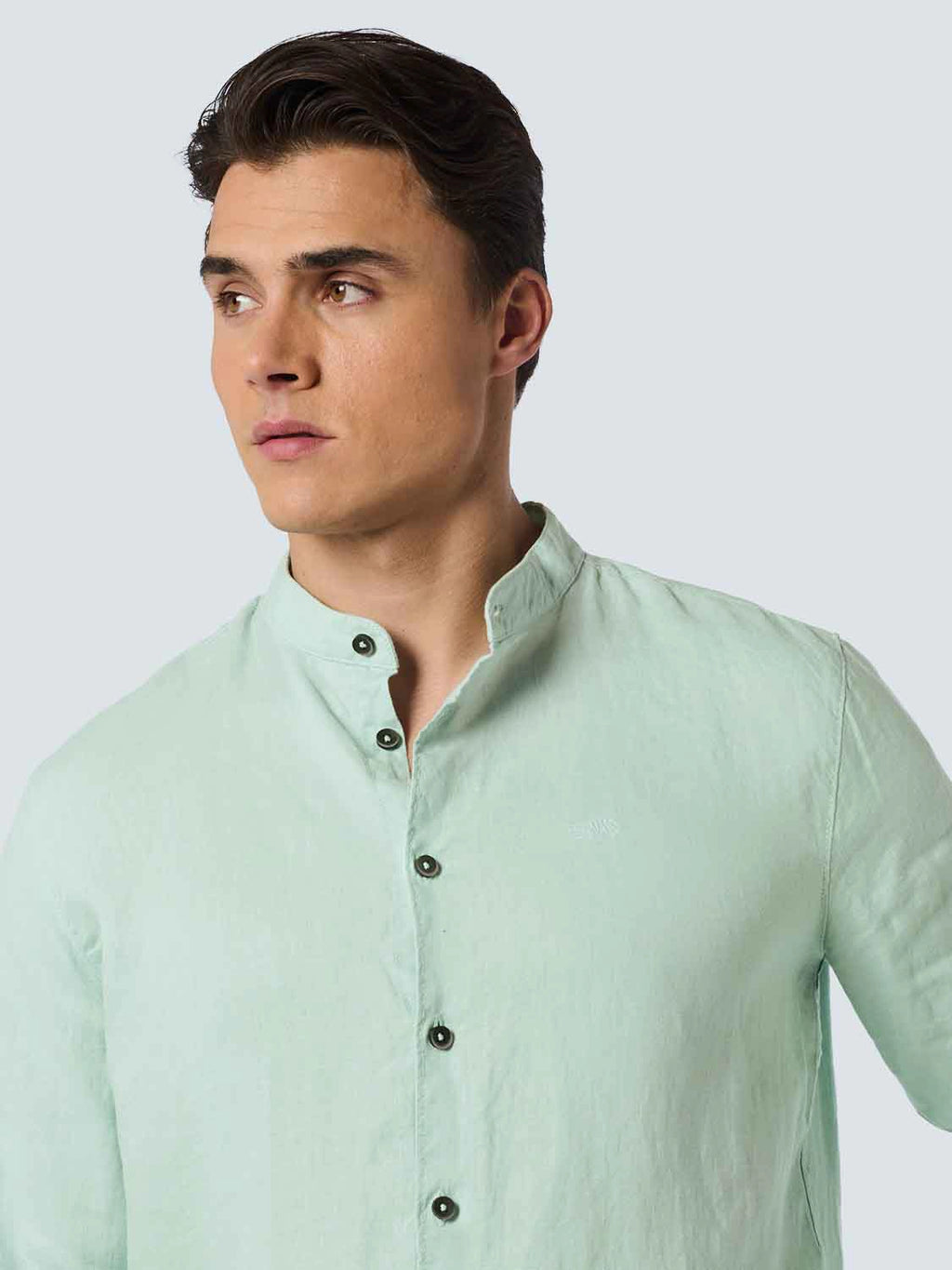 NO EXCESS PURE LINEN GRANDAD COLLAR L/S SHIRT 23470214SN