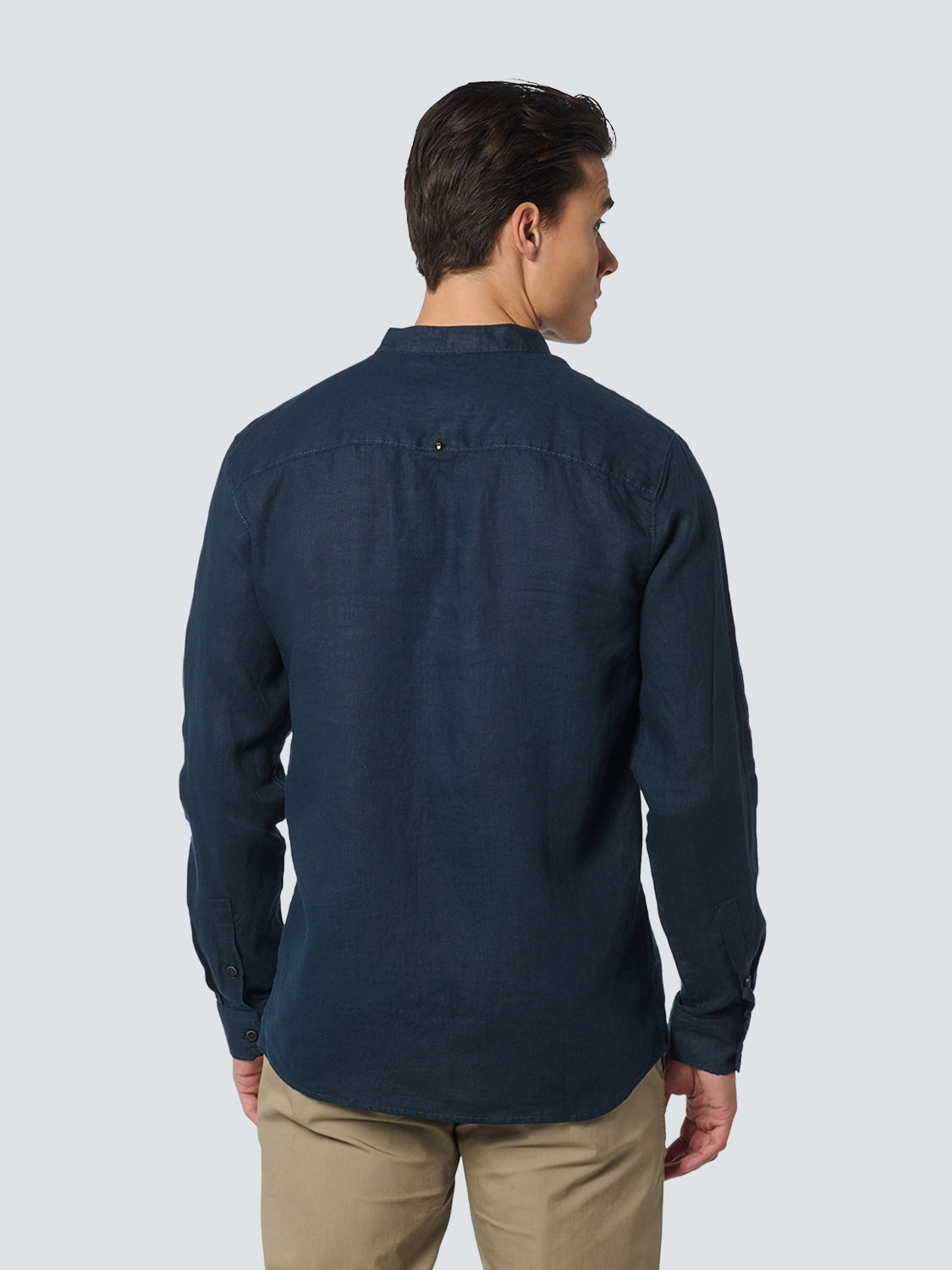 NO EXCESS PURE LINEN GRANDAD COLLAR L/S SHIRT 23470214SN