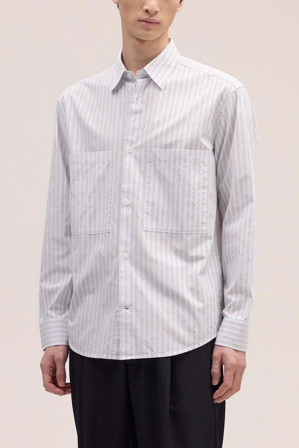 NN07 FREDDY 5973 COTTON STRIPE PKT L/S SHIRT