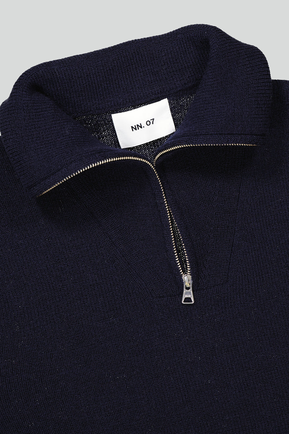 NN07 CARL 1/2 ZIP NECK RIB KNIT 6336