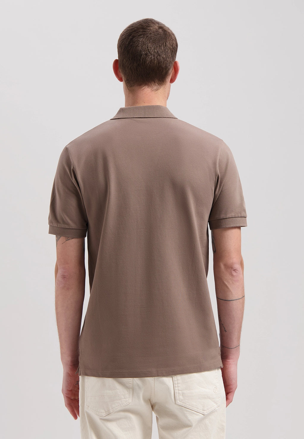 DSTREZZED BOWIE V-NECK STRETCH COTTON POLO 240022