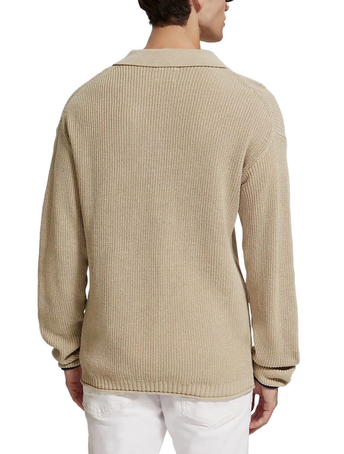 SCOTCH & SODA L/S COTTON KNIT JOHNNY COLLAR POLO 175728