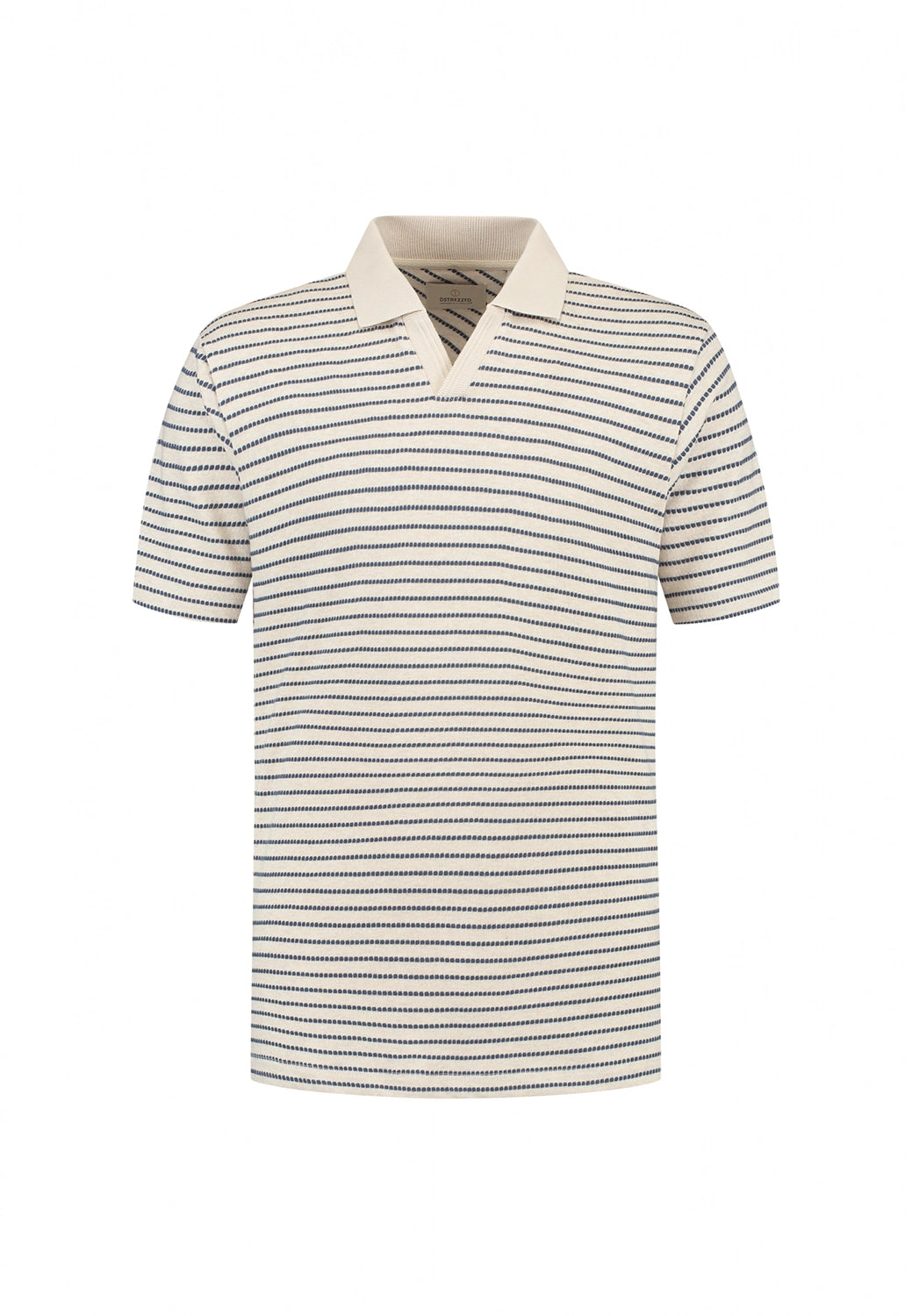 DSTREZZED ALISTAR V-NECK STRIPE POLO 240152