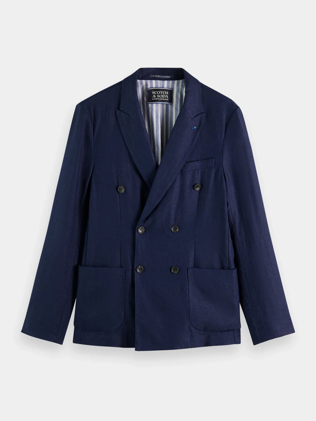 SCOTCH & SODA HERRINGBONE DOUBLE BREASTED BLAZER 175420