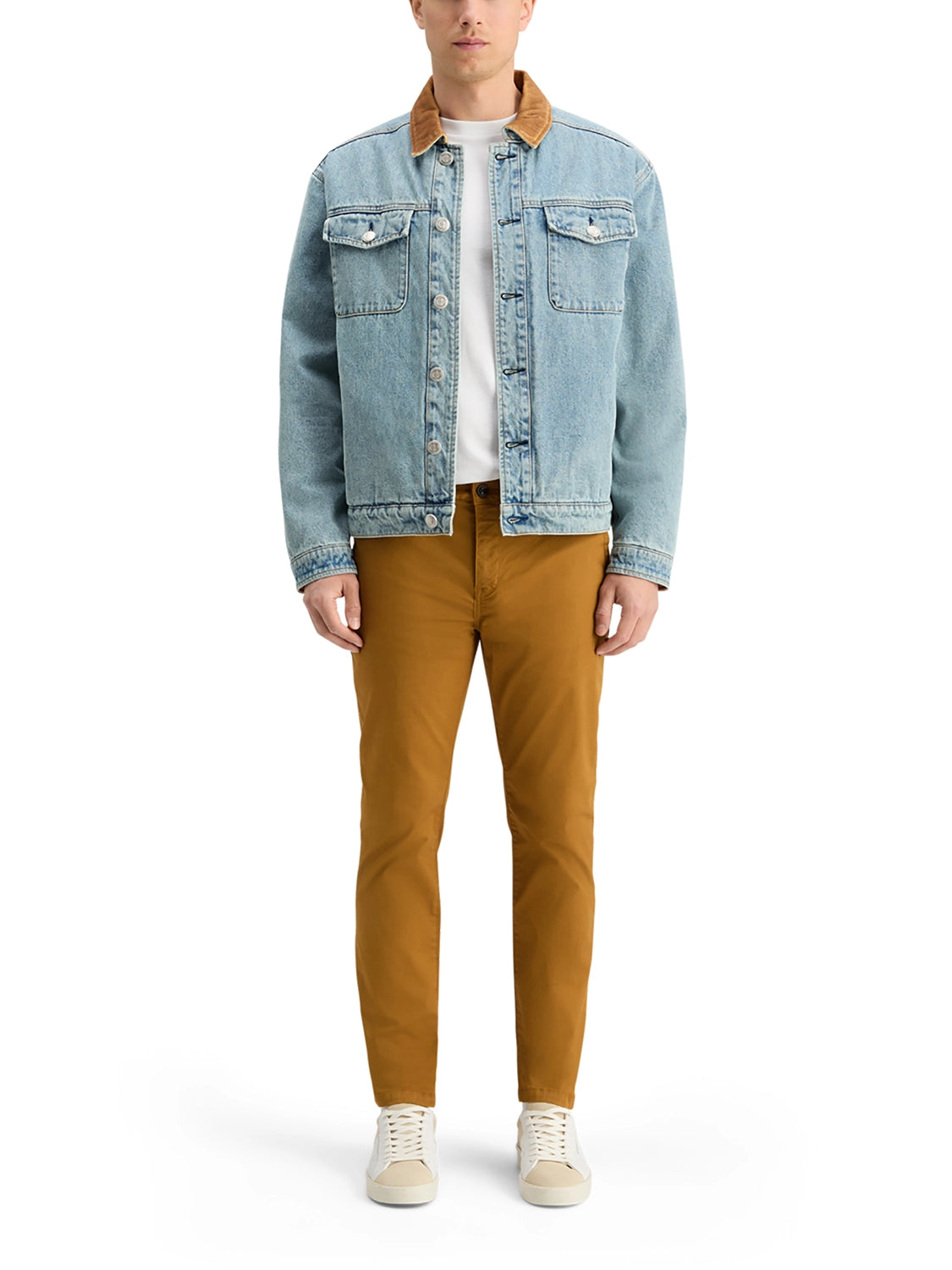 SCOTCH & SODA CORD COLLAR TEDDY LINED DENIM TRUCKER JACKET 178621