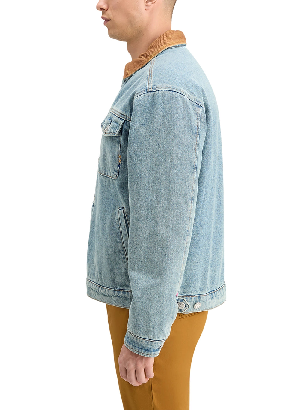 SCOTCH & SODA CORD COLLAR TEDDY LINED DENIM TRUCKER JACKET 178621