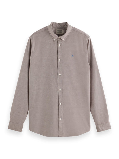 SCOTCH & SODA ESSENTIAL SOLID COTTON OXFORD L/S SHIRT 178705