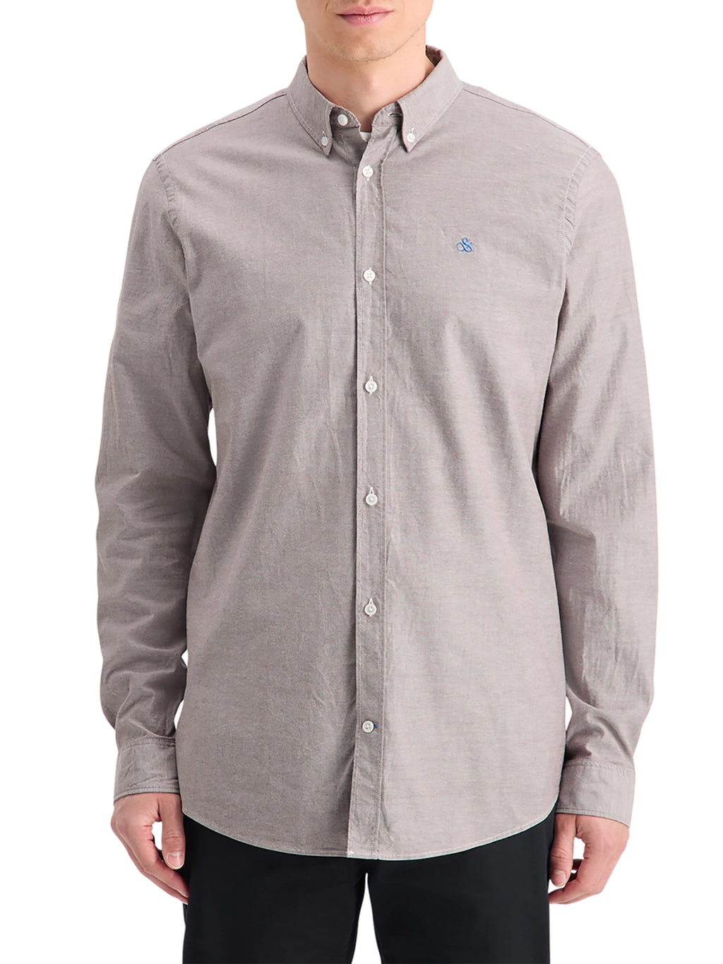SCOTCH & SODA ESSENTIAL SOLID COTTON OXFORD L/S SHIRT 178705
