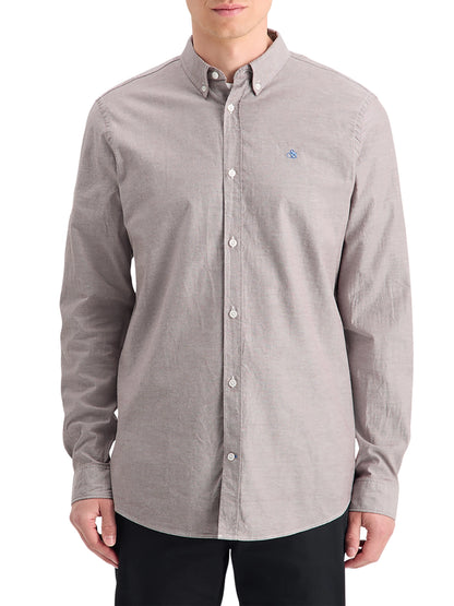 SCOTCH & SODA ESSENTIAL SOLID COTTON OXFORD L/S SHIRT 178705
