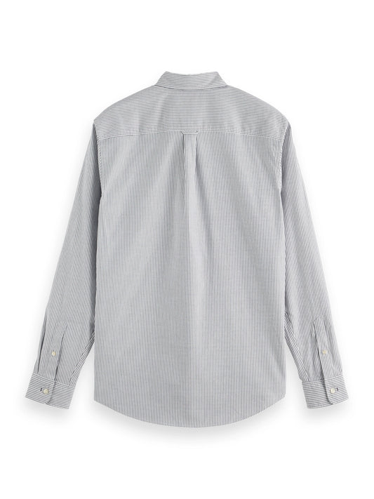 SCOTCH & SODA ESSENTIAL OXFORD COTTON STRIPE L/S SHIRT 178706
