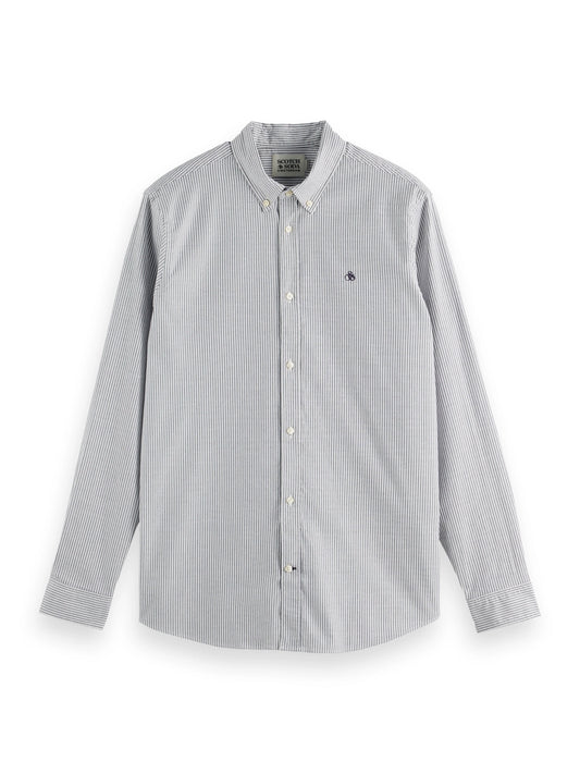 SCOTCH & SODA ESSENTIAL OXFORD COTTON STRIPE L/S SHIRT 178706
