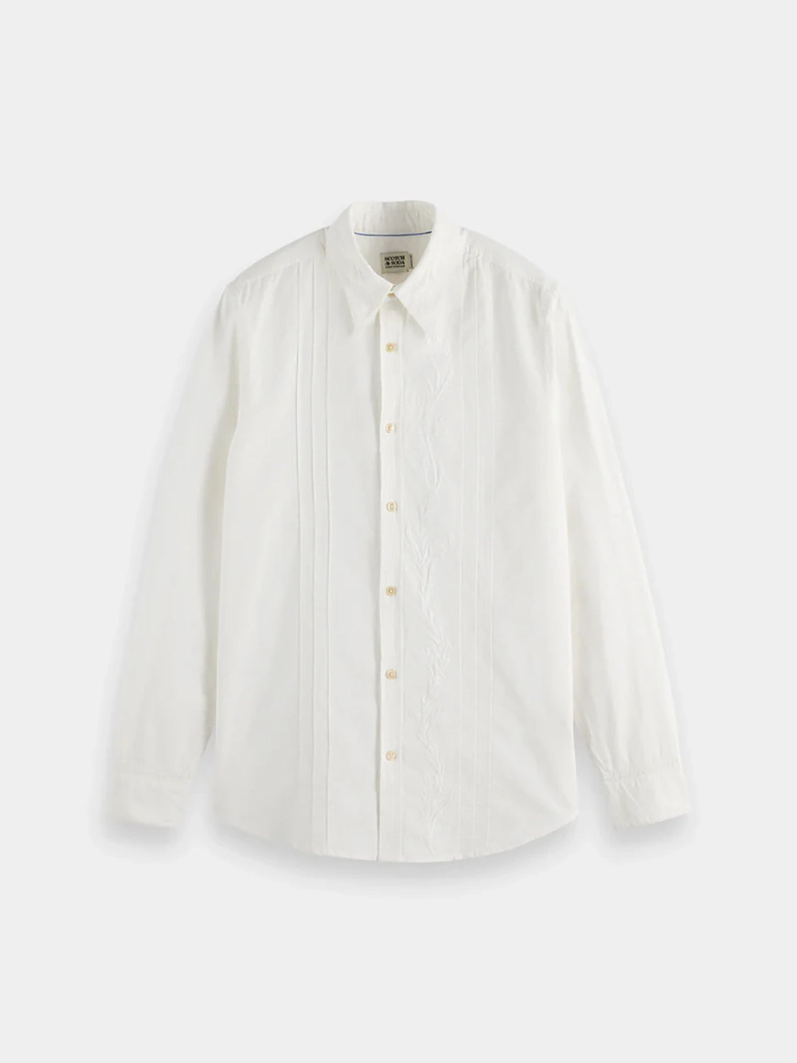 SCOTCH & SODA EMBROIDERED REG FIT L/S TUXEDO SHIRT 178713