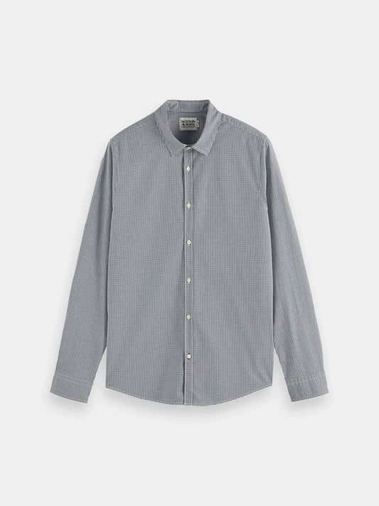 SCOTCH & SODA COTTON POPLIN MICRO CHECK L/S SHIRT 178736