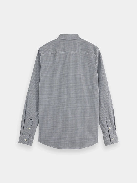 SCOTCH & SODA COTTON POPLIN MICRO CHECK L/S SHIRT 178736