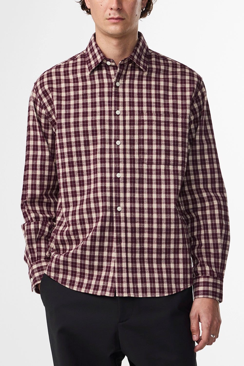 NN07 DEON ORGANIC COTTON L/S CHECK SHIRT 5465