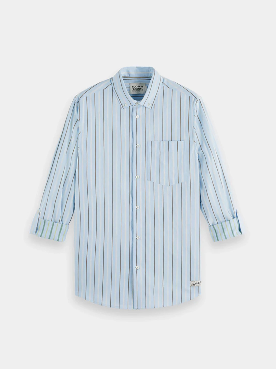 SCOTCH & SODA DOBBY STRIPED L/S COTTON SHIRT 179871