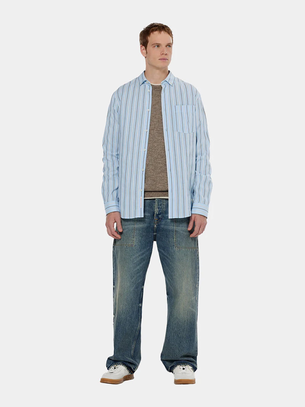 SCOTCH & SODA DOBBY STRIPED L/S COTTON SHIRT 179871