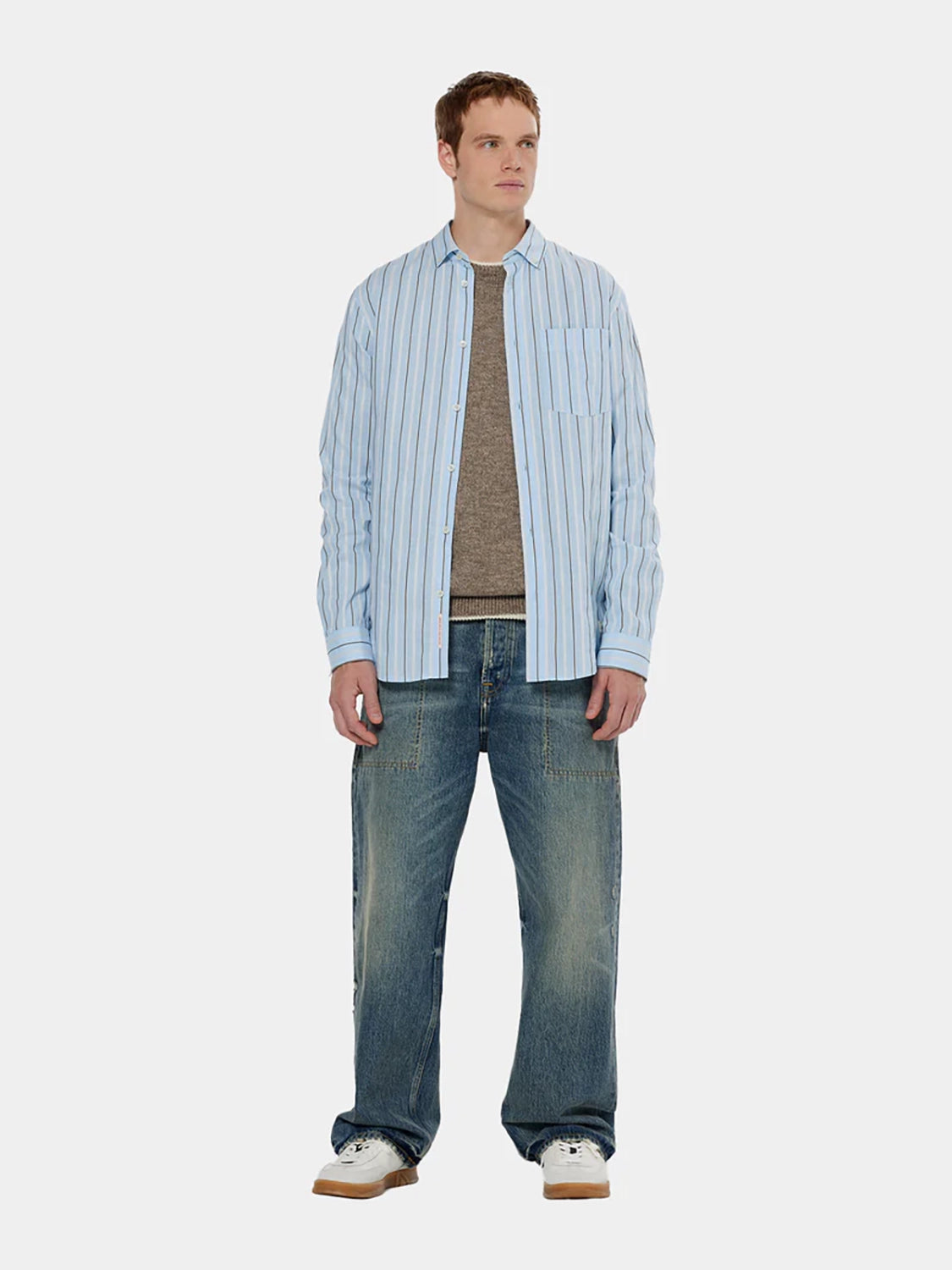SCOTCH & SODA DOBBY STRIPED L/S COTTON SHIRT 179871