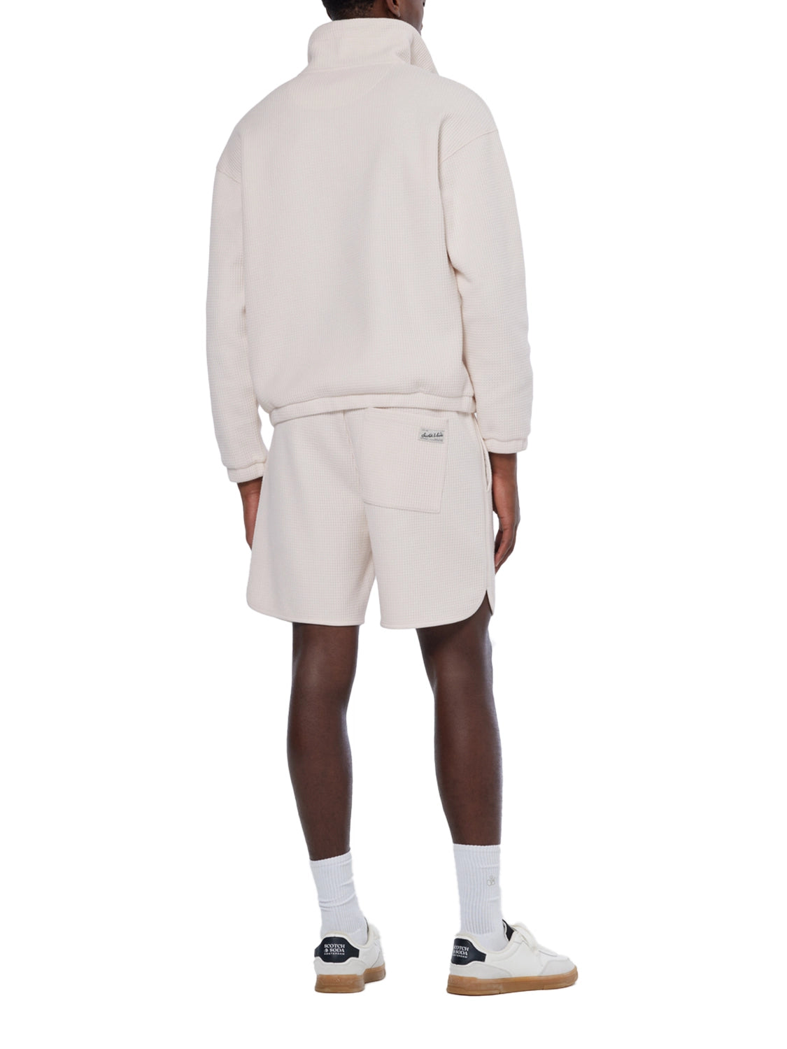 SCOTCH & SODA WAFFLE HALF ZIP SWEATSHIRT 179893