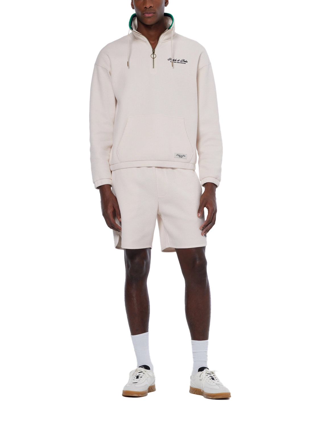 SCOTCH & SODA WAFFLE HALF ZIP SWEATSHIRT 179893