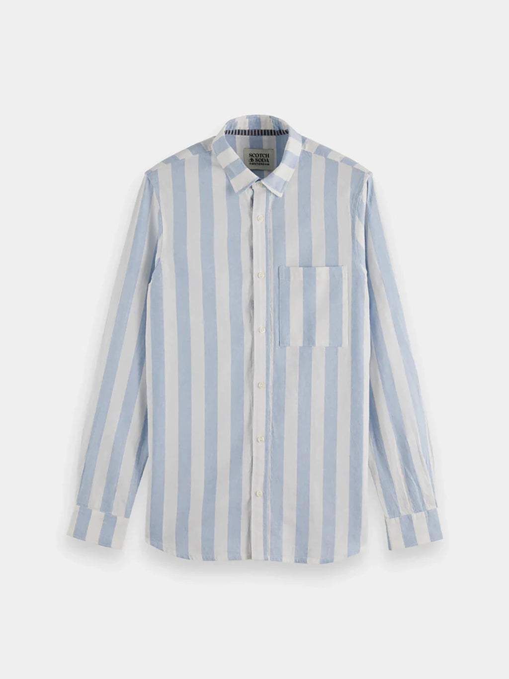 SCOTCH &SODA REG FIT BOLD STRIPE L/S LINEN SHIRT 180131