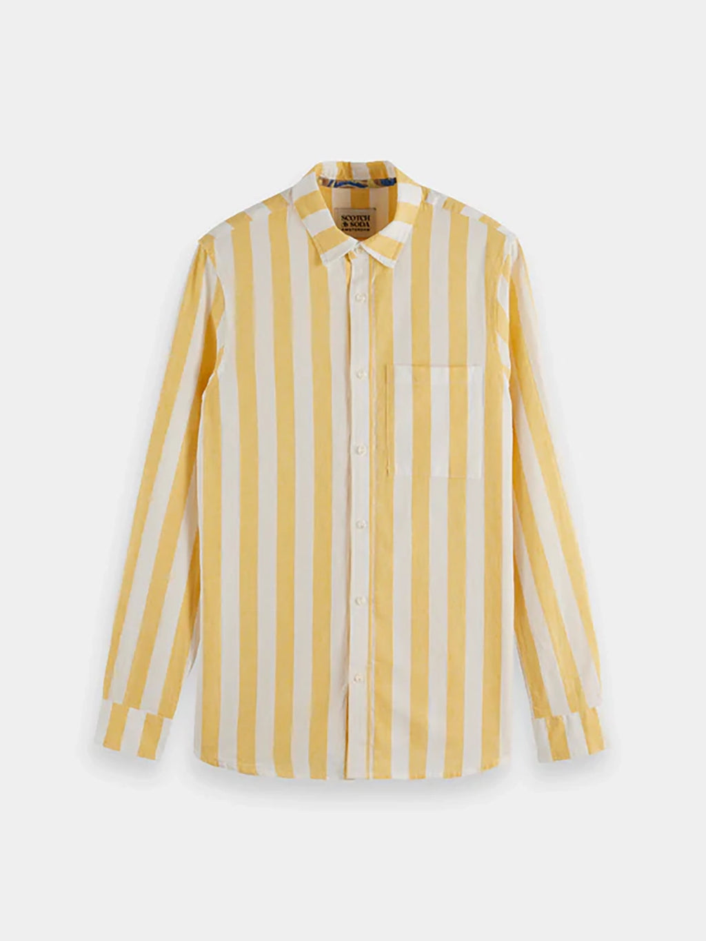 SCOTCH &SODA REG FIT BOLD STRIPE L/S LINEN SHIRT 180131