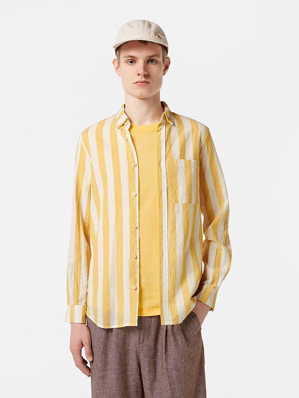 SCOTCH &SODA REG FIT BOLD STRIPE L/S LINEN SHIRT 180131