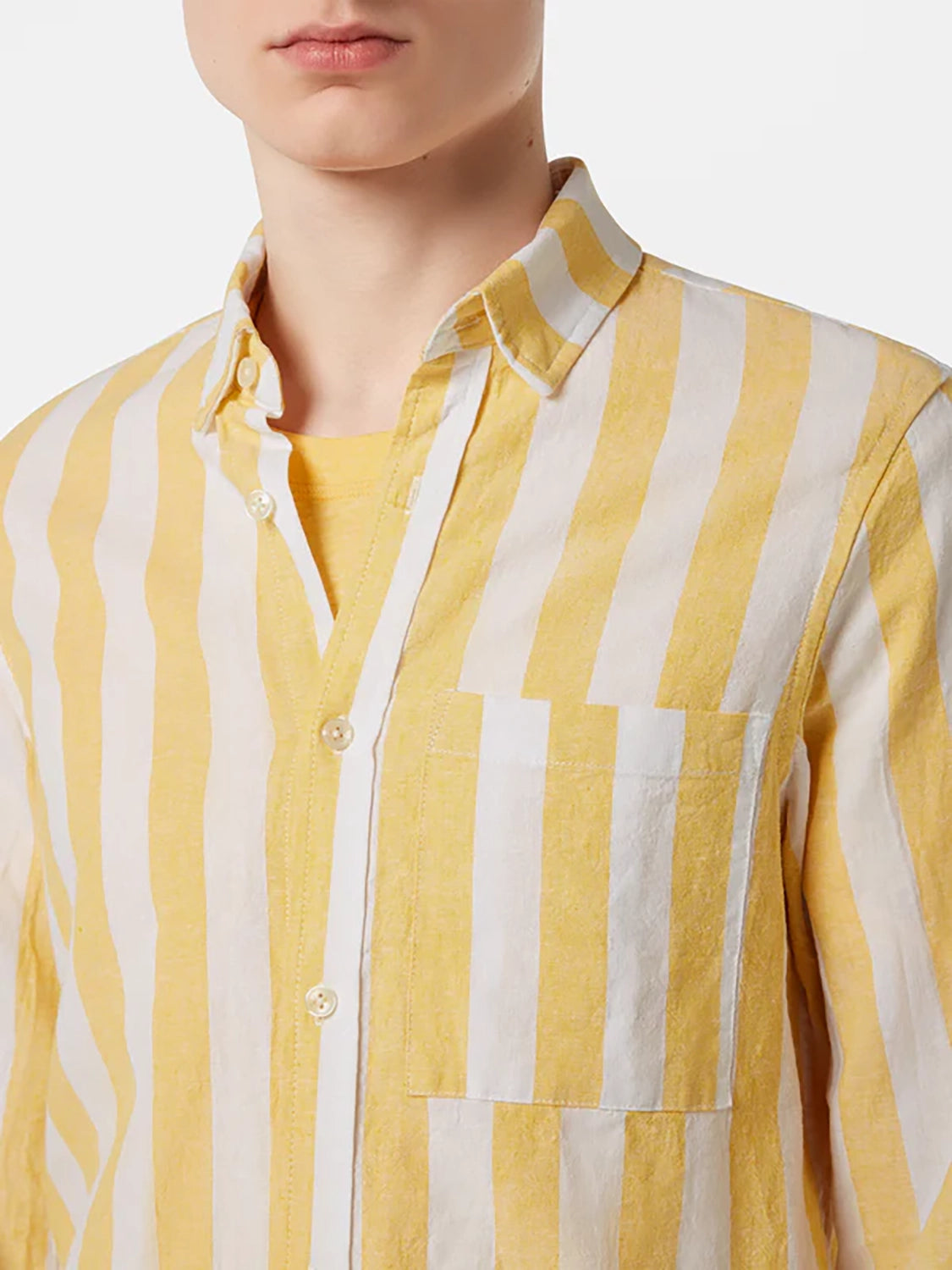 SCOTCH &SODA REG FIT BOLD STRIPE L/S LINEN SHIRT 180131