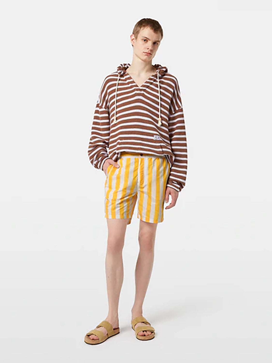SCOTCH & SODA BOLD STRIPE MID LENGTH SWIMSHORT 180384