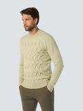 NO EXCESS WOOL BLEND 2 COLOURED JACQUARD CREWNECK PULLOVER 25210914