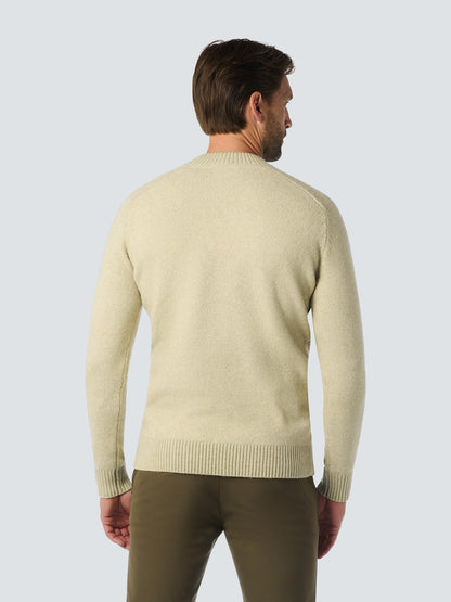 NO EXCESS WOOL BLEND 2 COLOURED JACQUARD CREWNECK PULLOVER 25210914