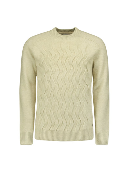 NO EXCESS WOOL BLEND 2 COLOURED JACQUARD CREWNECK PULLOVER 25210914