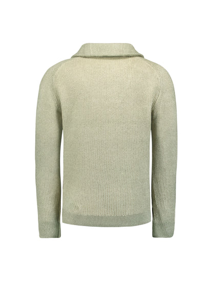 NO EXCESS WOOL BLEND 2 COLOURED HALF ZIPPER PULLOVER 25210919