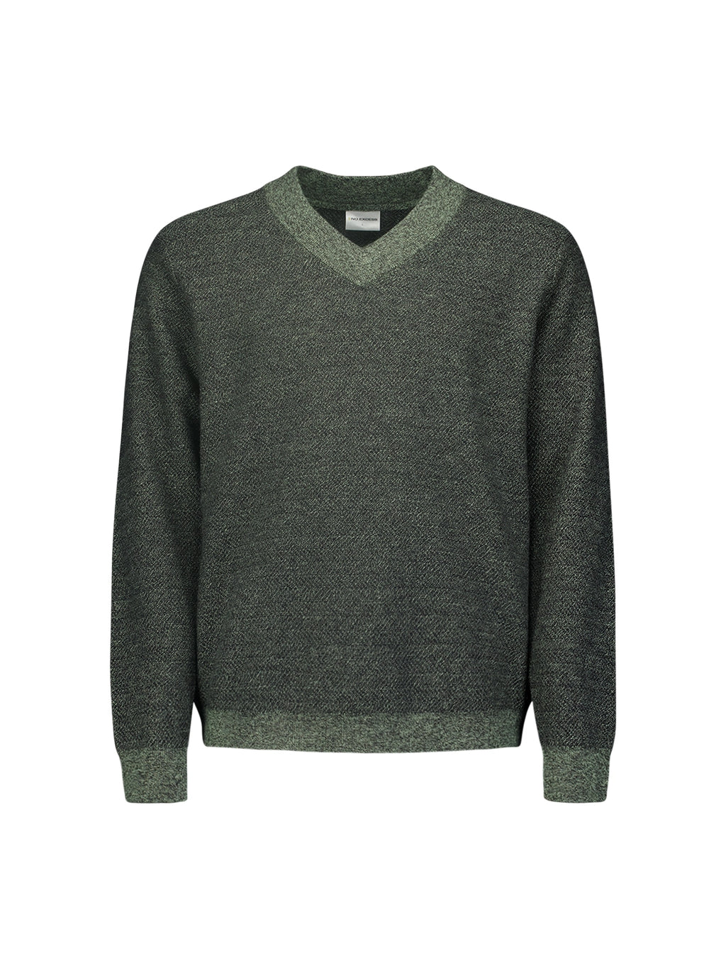 NO EXCESS WOOL BLEND 2 COLOURED VNECK PULLOVER 25210957