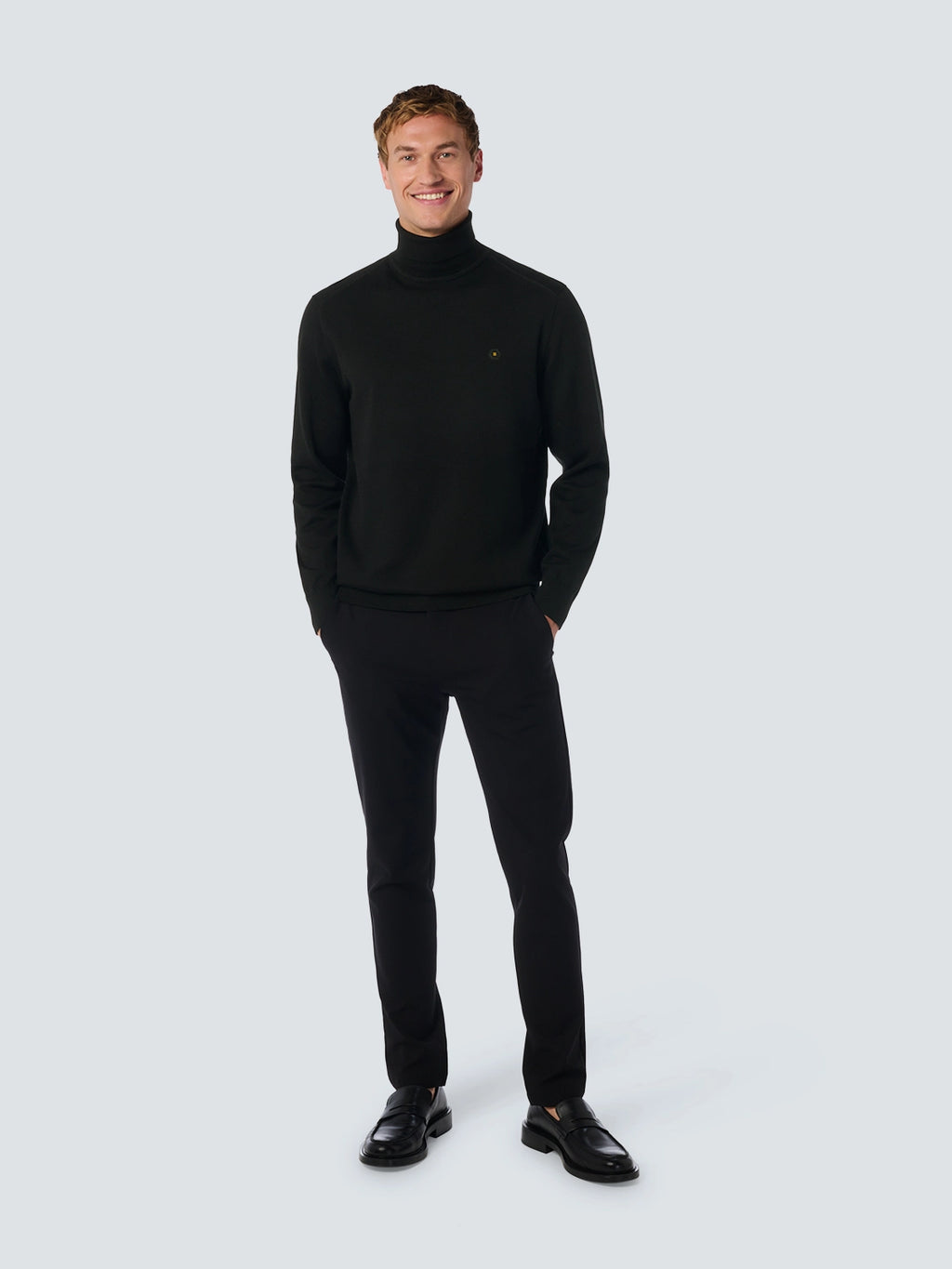 NO EXCESS 2 COLOURED MELANGE ROLLNECK PULLOVER 25210982