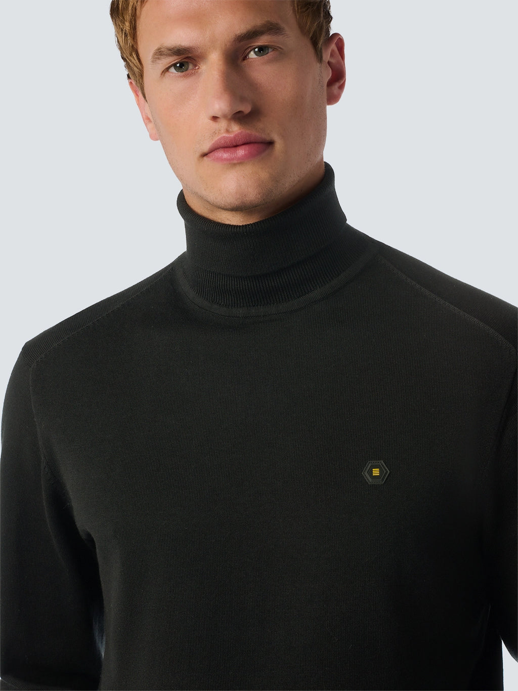 NO EXCESS 2 COLOURED MELANGE ROLLNECK PULLOVER 25210982