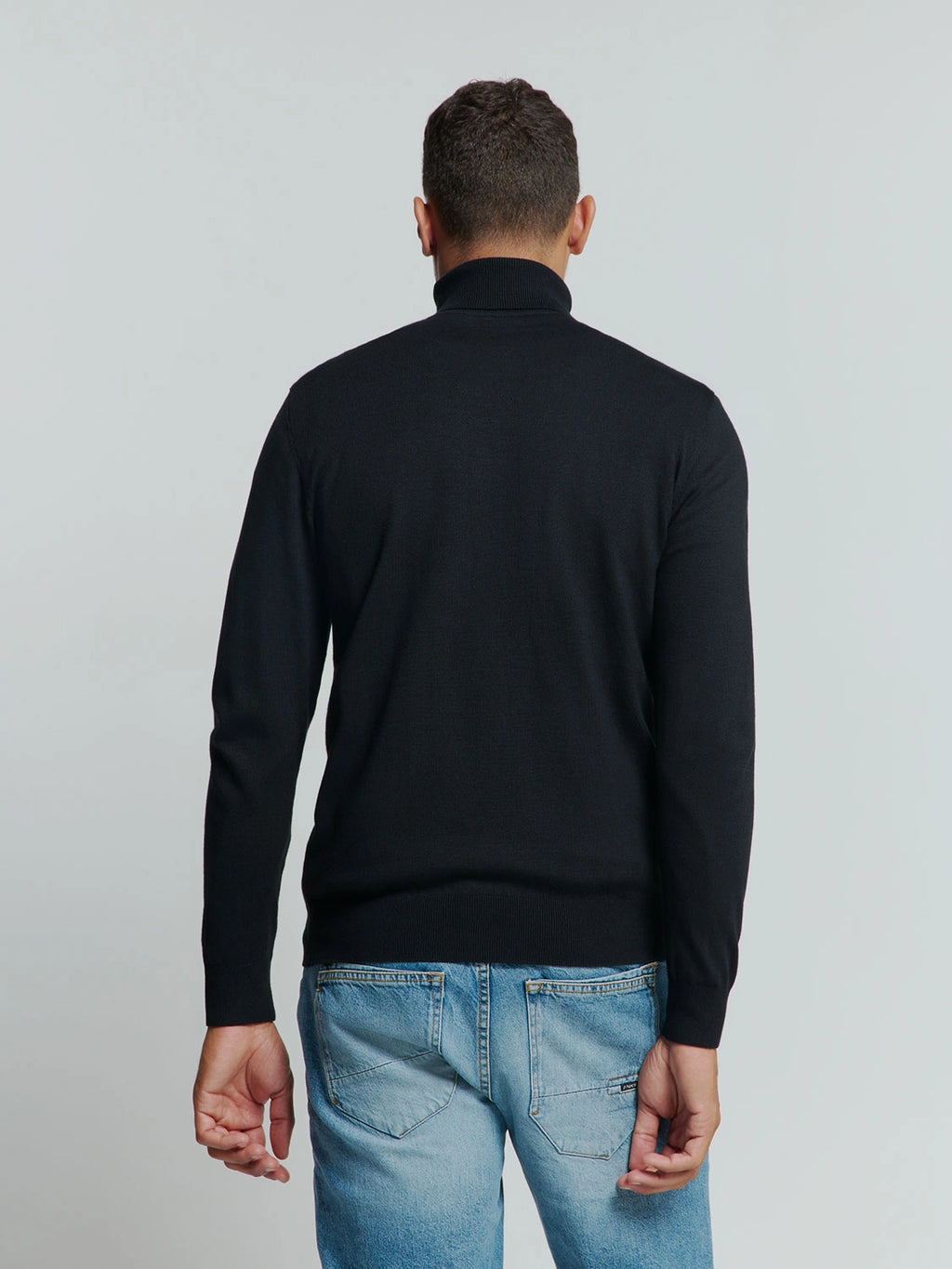 NO EXCESS 2 COLOURED MELANGE ROLLNECK PULLOVER 25210982