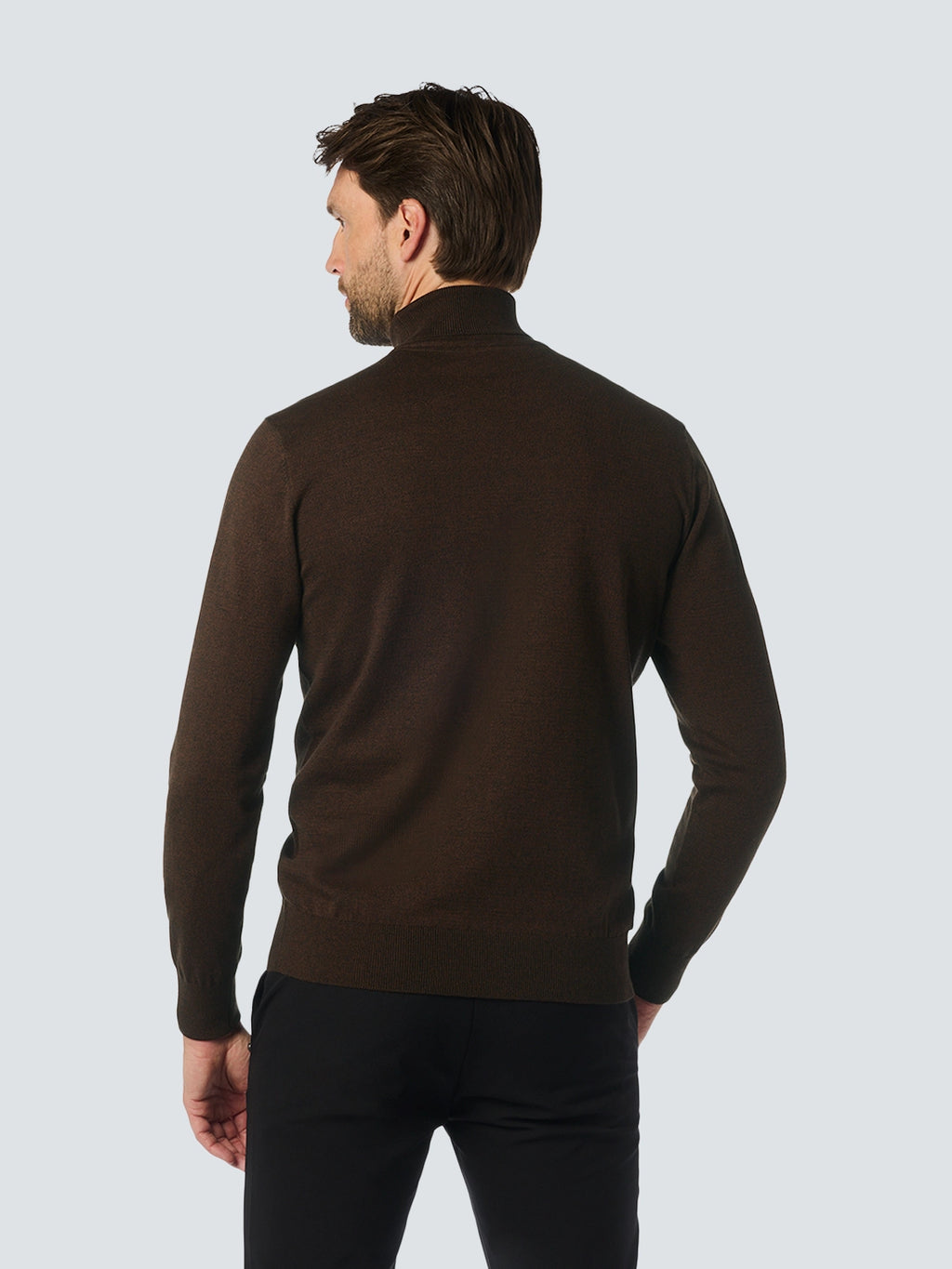 NO EXCESS 2 COLOURED MELANGE ROLLNECK PULLOVER 25210982