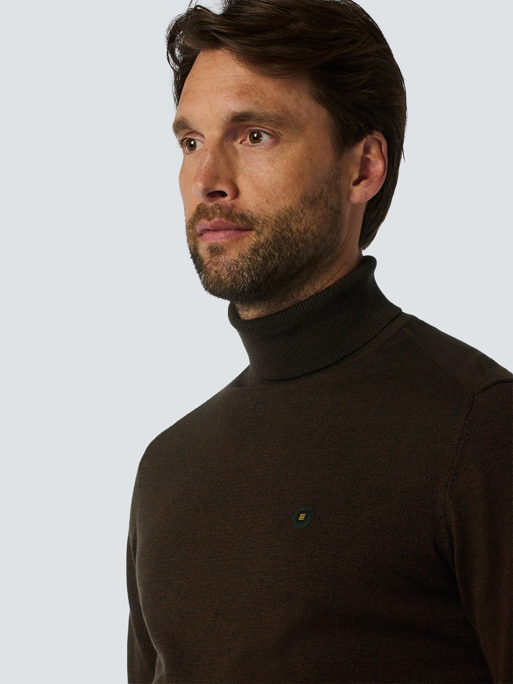 NO EXCESS 2 COLOURED MELANGE ROLLNECK PULLOVER 25210982