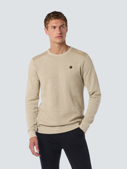 NO EXCESS JACQUARD 2 COLOURED CREWNECK PULLOVER 25230821SN