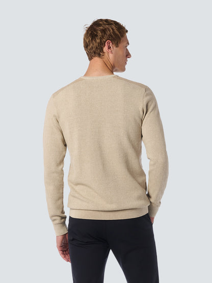 NO EXCESS JACQUARD 2 COLOURED CREWNECK PULLOVER 25230821SN