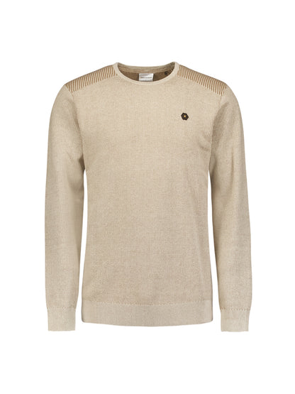 NO EXCESS JACQUARD 2 COLOURED CREWNECK PULLOVER 25230821SN