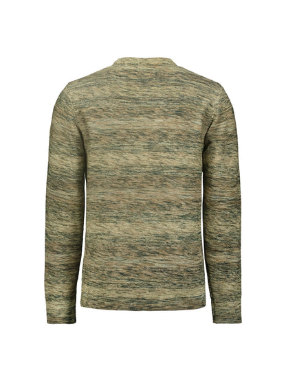 NO EXCESS DEGRADE COLOUR CABLE JACQUARD CREWNECK PULLOVER 25230935