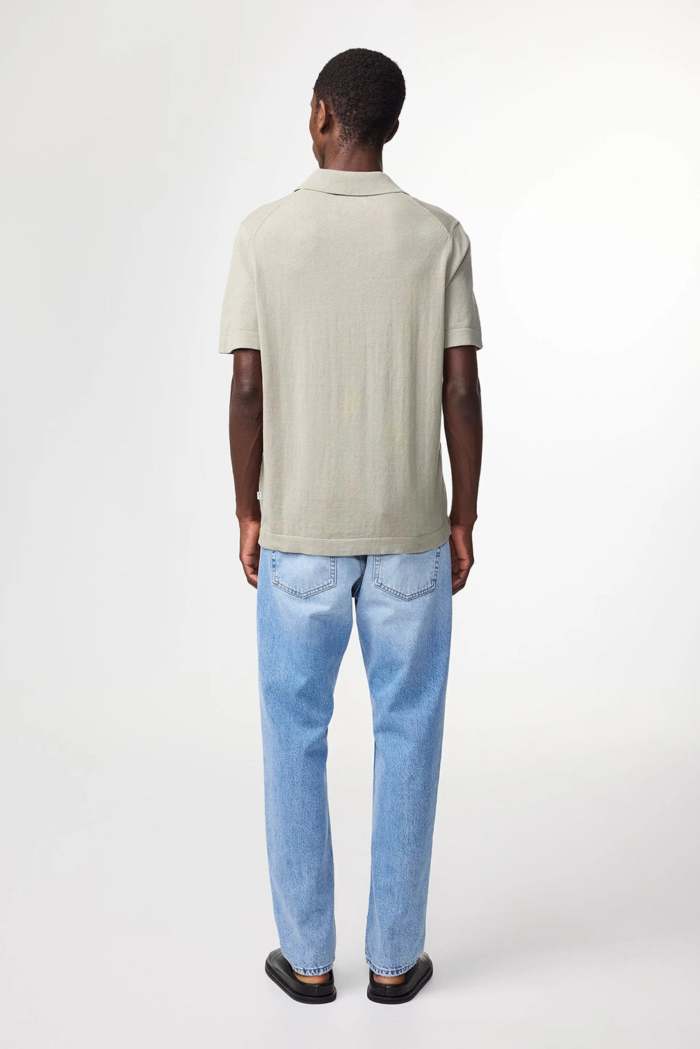 NN07 RYAN LINEN / COTTON V-NECK POLO 6311