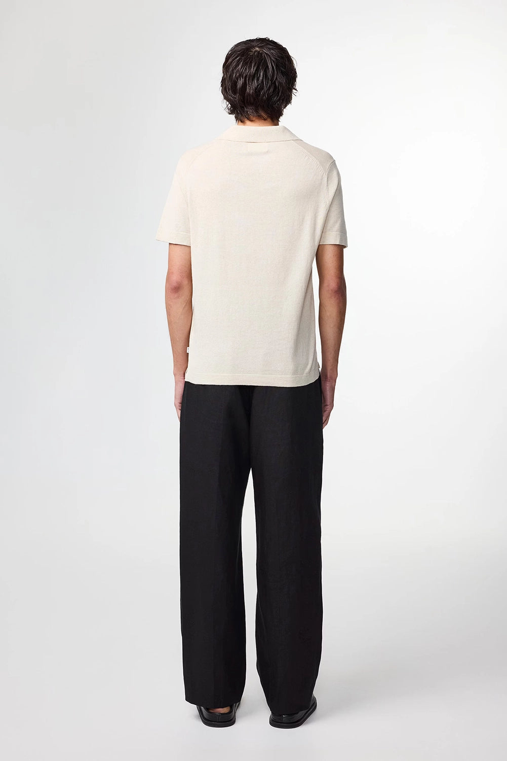 NN07 RYAN LINEN / COTTON V-NECK POLO 6311