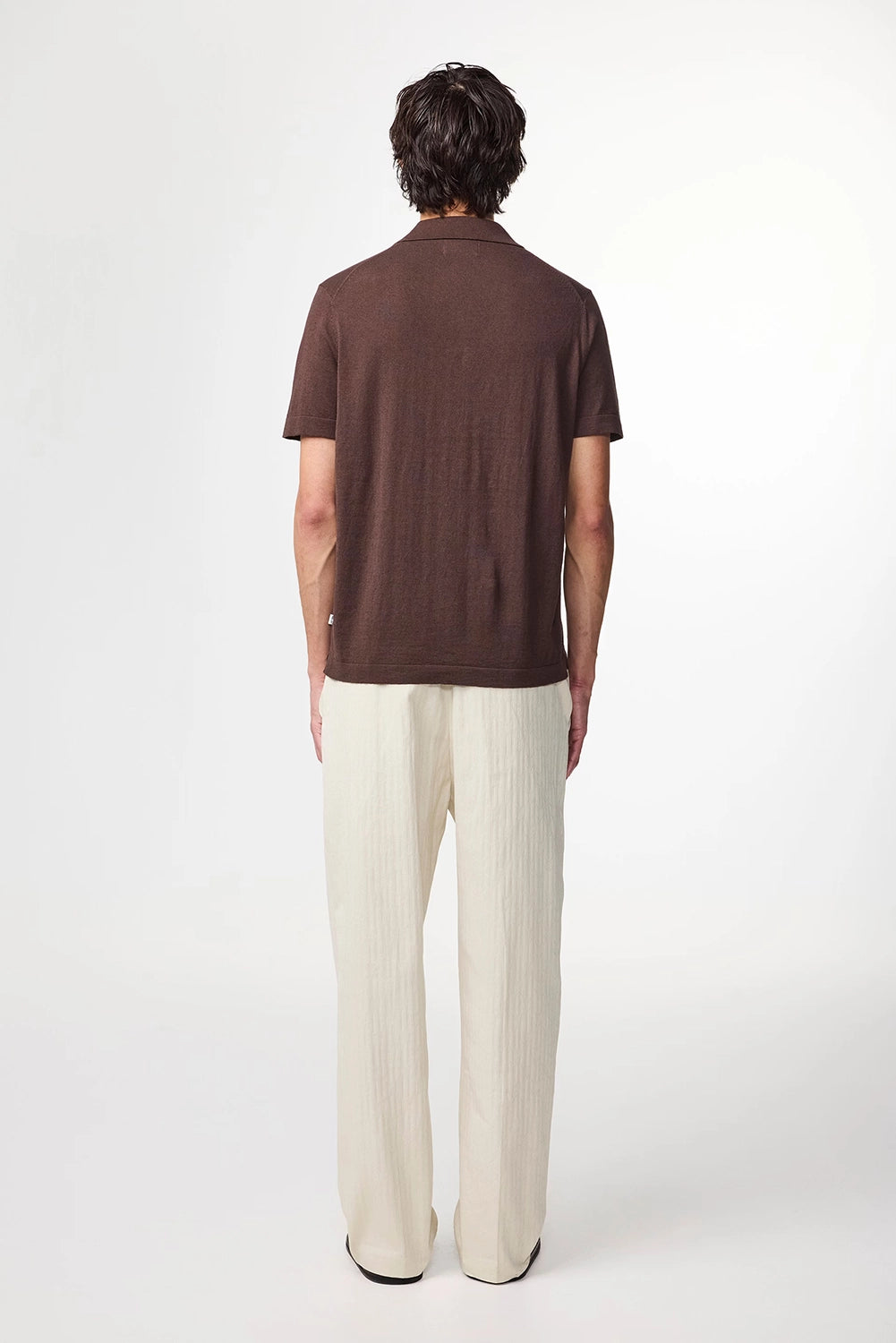 NN07 RYAN LINEN / COTTON V-NECK POLO 6311