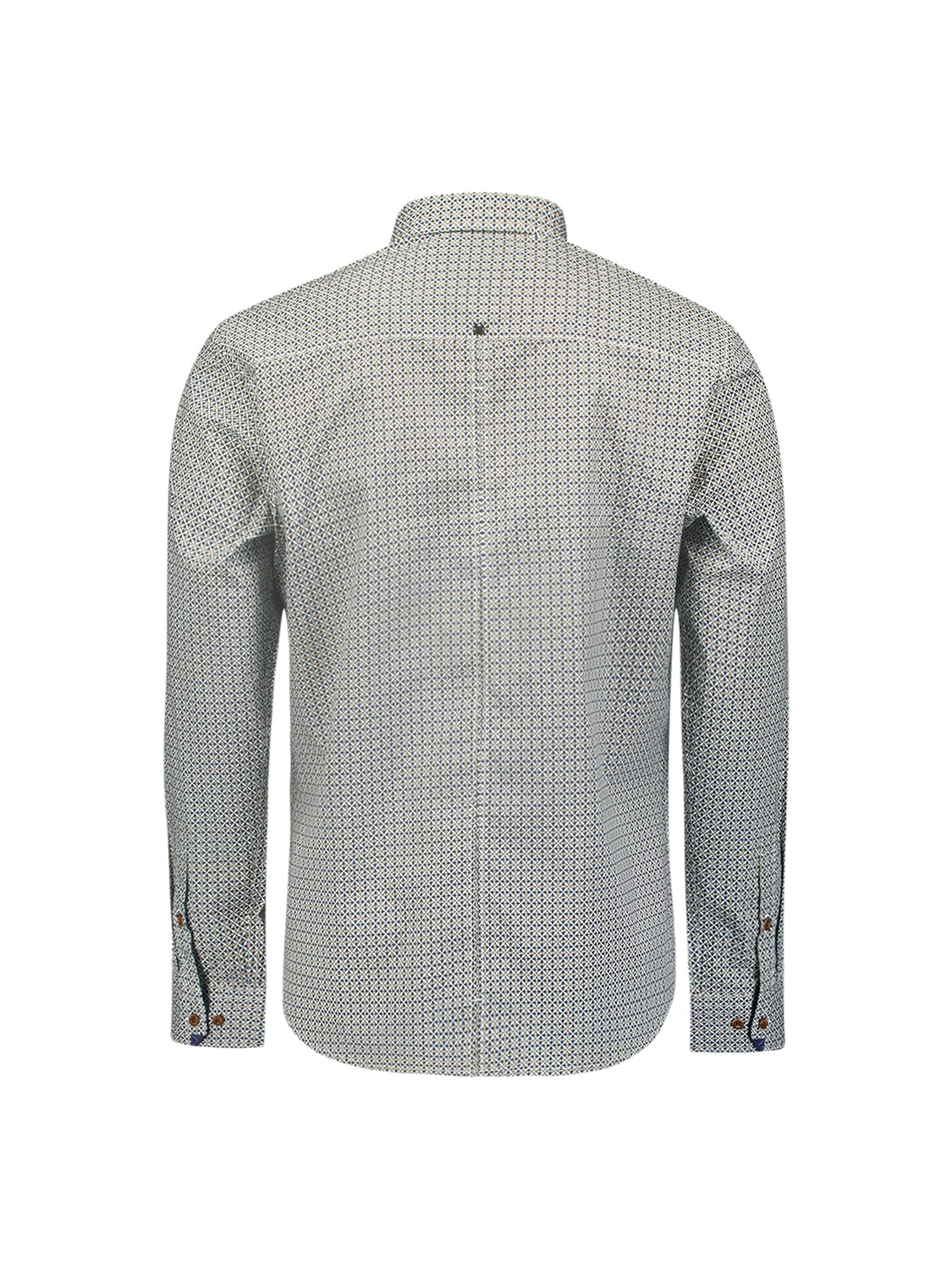 NO EXCESS ALLOVER PRINTED STRETCH COTTON L/S SHIRT 25450731